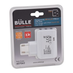 USB φορτιστής Auto-ID 3 Θέσεων 607062