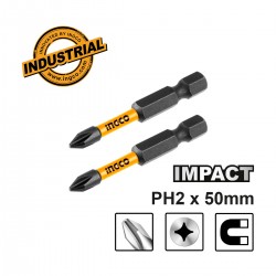 Επαγγελματικοί Κατσαβιδόμυτες Impact PH2x50mm 2 τεμ. SDBIM71PH250 INGCO