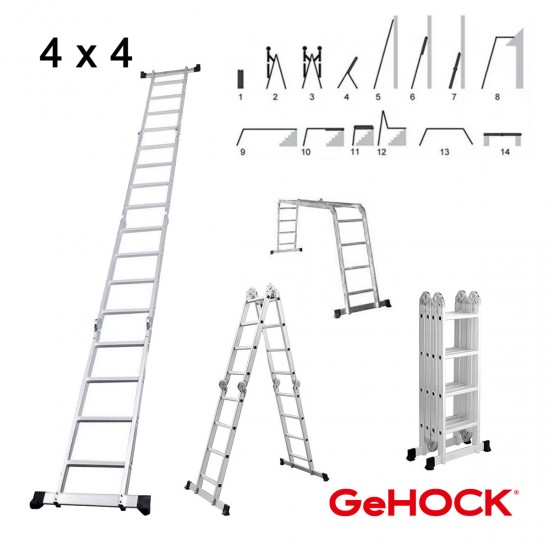 Πολυμορφική Σκάλα Αλουμινίου 4 x 4 GeHOCK 9351475 GeHOCK