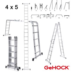 Πολυμορφική Σκάλα Αλουμινίου 4 x 5 GeHOCK 9351580 GeHOCK