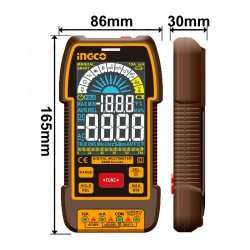 Ψηφιακό Πολύμετρο 1000V True RMS με Μέτρηση AC/DC/ Αντίστασης/ Χωρητικότητας/ Συχνότητας/ Θερμοκρασίας/ NCV DM110004 INGCO