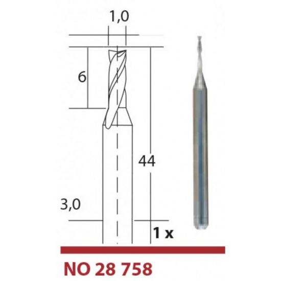 Φρεζα Καρβιδιου-βολφραμιου 1 mm Proxxon