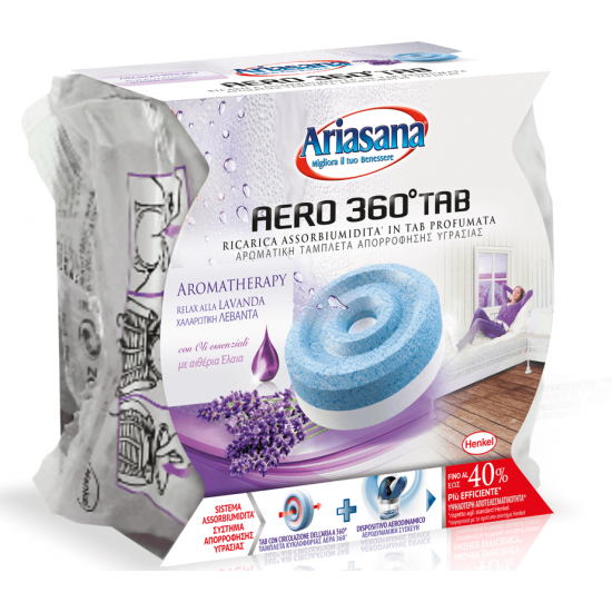 Ariasana Aero 360 Ανταλλακτική Ταμπλέτα Υγρασίας με άρωμα Λεβάντα