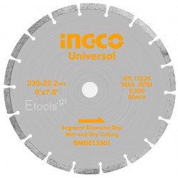 Δίσκος Διαμαντέ 125mm Δομικών Υλικών INGCO