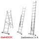 Διπλή πτυσσόμενη αλουμινίου σκάλα με 2x8 σκαλοπάτια 59-010295208