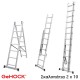 Διπλή Σκάλα Επεκτεινόμενη Αλουμινίου 2 x 10 Σκαλοπάτια GeHOCK
