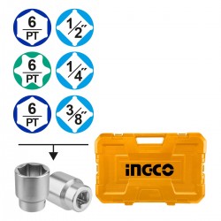 Εργαλεία Χειρός και Καρυδάκια 1/4" - 1/2" - 3/8" Σετ 216 τεμ. HKTHP22161 INGCO