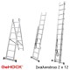 Διπλή Σκάλα Επεκτεινόμενη Αλουμινίου 2 x 12 Σκαλοπάτια GeHOCK
