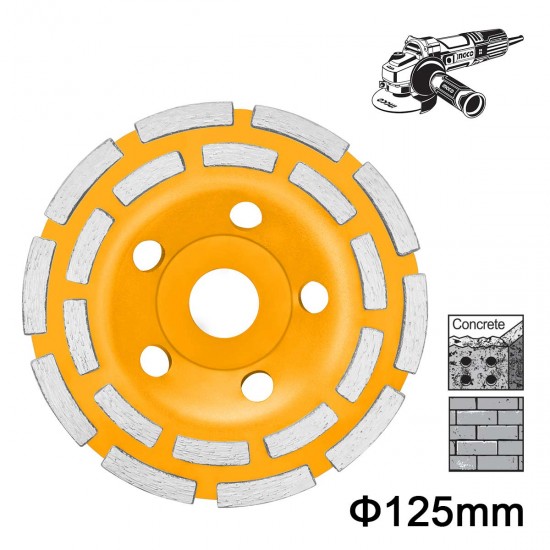 Διαμαντόδισκος Λείανσης Δομικών Υλικών 125mm INGCO