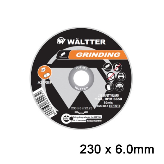 Δίσκος Λειάνσεως 230 x 6.0 mm Metal Inox 55-2306022 WALTTER