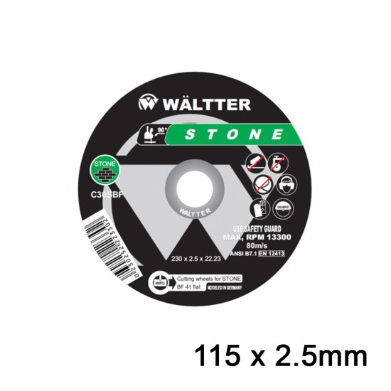 Δίσκος Κοπής Πέτρας (Δομικών) 115 x 2.5 mm 55-1152522 WALTTER