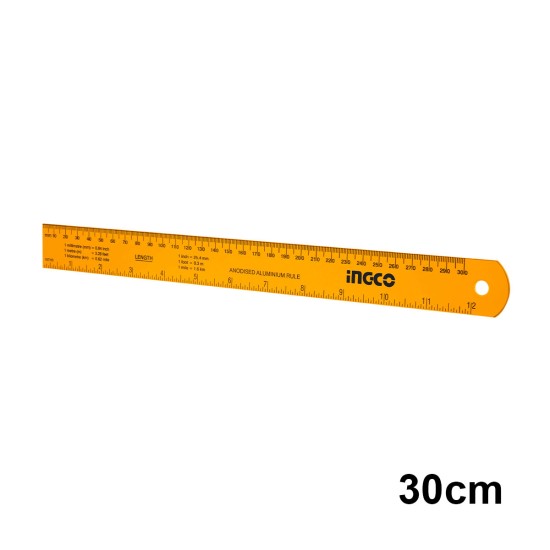 Χάρακας - ρίγα Αλουμινίου 30cm HSR23002 INGCO
