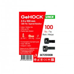 Δεματικά Μαύρα 2.5 x 100mm 100 τεμάχια 60-125100 GeHOCK