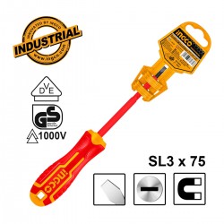 Κατσαβίδι Ηλεκτρολόγου Ίσιο 1000V VDE SL3.0x75 mm INGCO