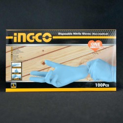 Γάντια Μιας Χρήσης Νιτριλίου Μπλε 100 τεμάχια HGNG02-L INGCO