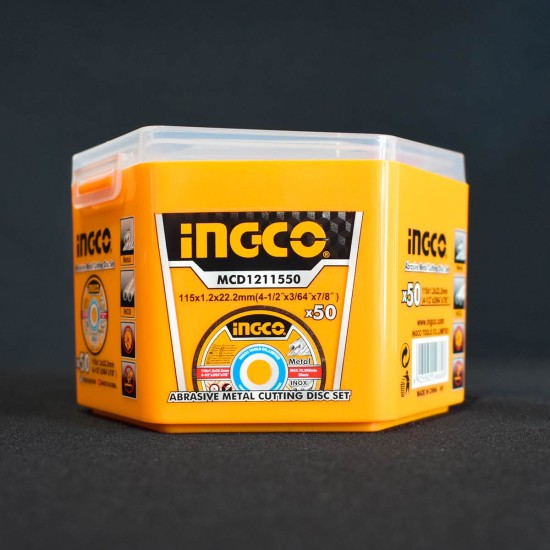 Δίσκοι Κοπής Σιδήρου 50 τεμ / κουτί Φ 115mm MCD1211550 INGCO