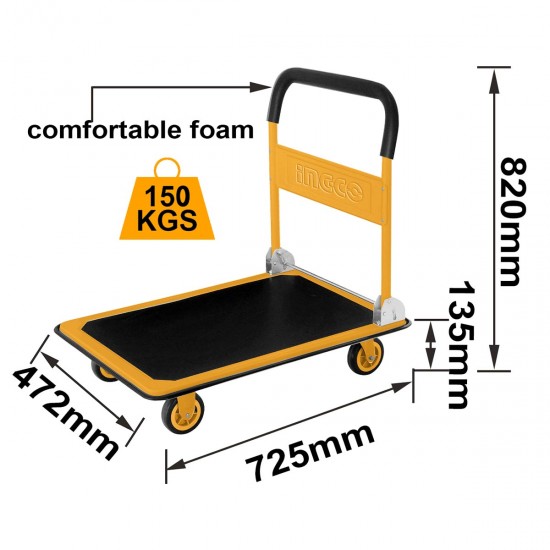 Πτυσσόμενο Καρότσι Πλατφόρμα 150kg HPHT11502 INGCO